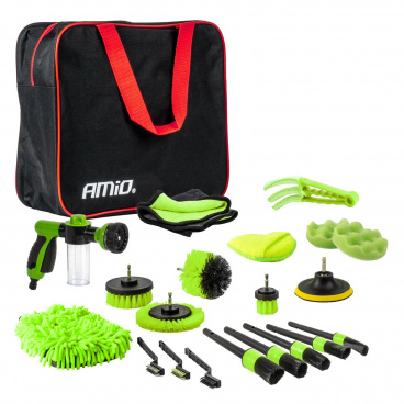 Detailing-Set zur Autoreinigung 22-tlg. AMiO-04330 Detailing-Set zur Autoreinigung 22-tlg. AMiO-04330