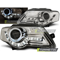 VW PASSAT B6 3C 03/2005-10 FRONT CLEAR LIGHTS DAYLIGHT LED CHROME