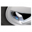 Dekorative Ventildeckel silber, blau, rot