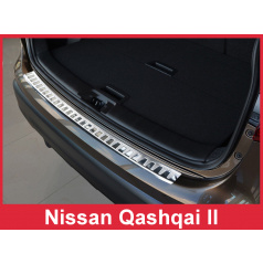 Edelstahlabdeckung - Schwellenschutz für die hintere Stoßstange Nissan Qashqai II 2013-16