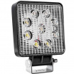 Quadratischer Arbeitsscheinwerfer 9 LED 110x110 m 35W FLAT 9-36V