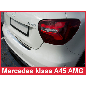 Edelstahlabdeckung zum Schutz der Schwelle der hinteren Stoßstange Mercedes A 45 AMG 2015+