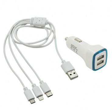 USB-3-in-1-Telefonladegerät (Micro-USB, iPhone, USB C) USB-3-in-1-Telefonladegerät (Micro-USB, iPhone, USB C)