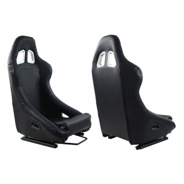 Sportliche Hartschale A1 RACING SIGMA aus schwarzem Lederimitat