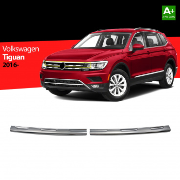 Obere 2 Frontschürzenabdeckungen aus Edelstahl VW Tiguan II 20216-20 Obere 2 Frontschürzenabdeckungen aus Edelstahl VW Tiguan II 20216-20