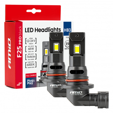 LED-Autolampen Serie F25 PRO BLACK FULL CANBUS HB3 68W 12V 24V LED-Autolampen Serie F25 PRO BLACK FULL CANBUS HB3 68W 12V 24V