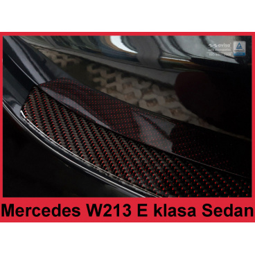 Carbon-Abdeckung - Schwellenschutz für die hintere Stoßstange Mercedes E W213 Limousine 2016+