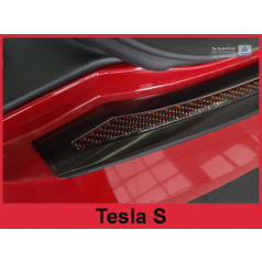 Carbon-Abdeckung – Schwellenschutz für die hintere Stoßstange Tesla S 2012–17