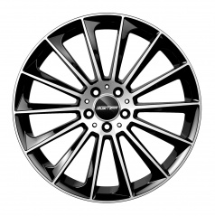 Aluminiumrad GMP STELLAR schwarz/poliert oben 9,5x19 5x112 ET35