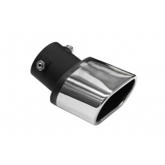 Edelstahl-Auspuffrohr oval 90x70 mm leicht abgeschrägt