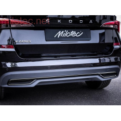 Dummy-Auspuffblenden mit Stoßfängerverkleidung, glänzend schwarzer „Klavierlack“, Škoda Kamiq 2019+