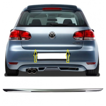 Edelstahl-Unterkante der Kofferraumkante VW Golf VI HTB 5D 2008-2012 Edelstahl-Unterkante der Kofferraumkante VW Golf VI HTB 5D 2008-2012