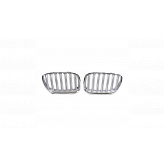 BMW X5 E53 Facelift Grill einzelne Lamellen Chrom & Matt Silber