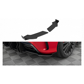 Splitter Mercedes-Benz A W176 Facelift Tył Boczne Street Pro Black + Gloss Flaps Splitter Mercedes-Benz A W176 Facelift Tył Boczne Street Pro Black + Gloss Flaps