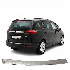 Polierte Edelstahl-Abdeckung der oberen Kante der hinteren Stoßstange Opel Zafira C Tourer 2011-2019