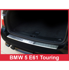 Edelstahlabdeckung - Schwellenschutz für die hintere Stoßstange BMW 5 E61 2007-10