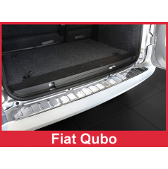 Edelstahlabdeckung - Schwellenschutz für die hintere Stoßstange Fiat Qubo 2007-16