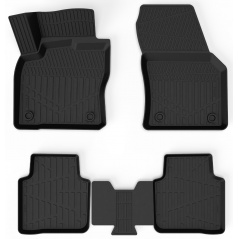 Gummiset 3D präziser Autoteppiche für Škoda Kodiaq 2024+ inklusive Abdeckung des hinteren mittleren Teils