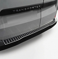 Edelstahl - Carbon-Abdeckung der oberen Kante der hinteren Stoßstange VW T7 Transporter 2024+