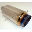 Sportauspuff Edelstahl WM Sport, abgeschrägte Spitze Farbe + Clip