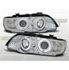 BMW X5 E53 1999-03 KLARES VORDERE LICHT ANGEL EYES CHROM