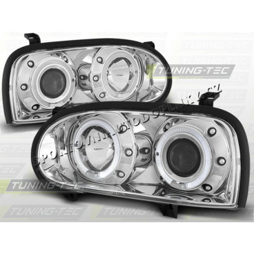VW GOLF III 1991-97 ANGEL EYES CHROM KLAR SCHEINWERFER