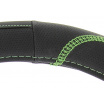 Lenkradbezug schwarz perforiert mit grüner Naht 37-39 cm