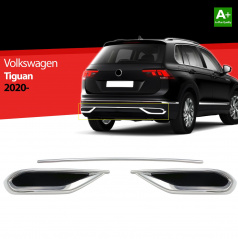 Massiver Heckstoßstangendiffusor aus Edelstahl für VW Tiguan II 2020+