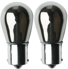 Satz Glühlampen BaU15S 12V 21W symmetrisch chrom orange 2 Stk.