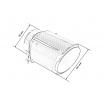 Endrohr 101mm Eingang 70mm Carbon Gloss