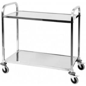 Číšnický vozík 890x495mm 2 police NEREZ