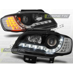 SEAT IBIZA/CORDOBA 1999-02 FRONT CLEAR LIGHTS DAYLIGHT LED BLACK