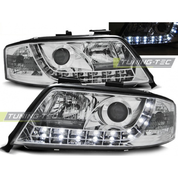 Audi A6 06.01-05.04 Klare Frontleuchten Daylight Chrom