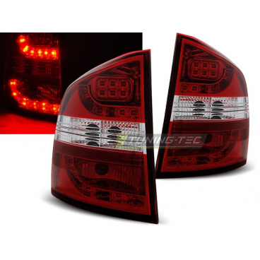 Škoda Octavia 2 Kombi 2004-12 LED-Heckleuchten rot weiß Škoda Octavia 2 Kombi 2004-12 LED-Heckleuchten rot weiß