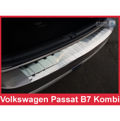 Edelstahlabdeckung - Schwellenschutz für die hintere Stoßstange Volkswagen Passat B7 Kombi 2011-14