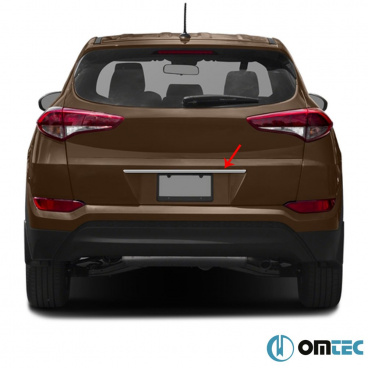 Edelstahl-Randstreifen über dem Nummernschild Omtec Hyundai Tucson 2015-18, Opel Corsa 2015-19, Peugeot 301, 308 2013+ Edelstahl-Randstreifen über dem Nummernschild Omtec Hyundai Tucson 2015-18, Opel Corsa 2015-19, Peugeot 301, 308 2013+