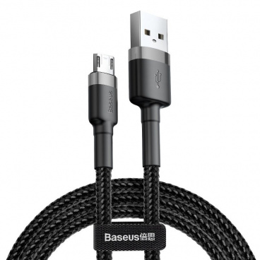 USB-zu-Micro-USB-Kabel Cafule 2.0A 3m schwarz&grau Baseus