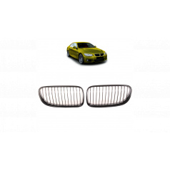 BMW 3er E92 E93 Facelift Gitter einzelne Lamellen Glänzend Schwarz