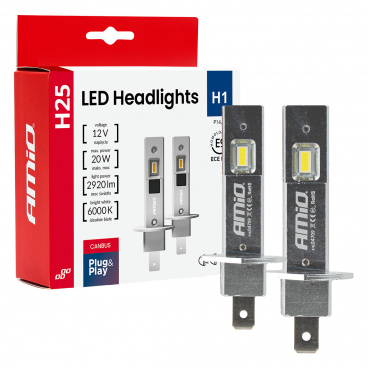 LED-Autolampen Serie H25 CANBUS H1 12V 20W AMIO-04709 LED-Autolampen Serie H25 CANBUS H1 12V 20W AMIO-04709