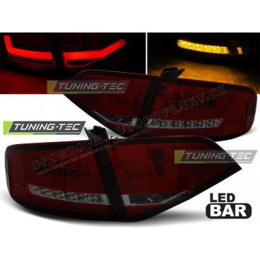 Audi A4 B8 2008-11 Limousine Rückleuchten rote Rauch-LED