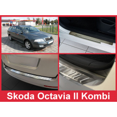 Edelstahl-Abdeckungsset-Heckstoßstangenschutz+Türschwellenschutzleisten Škoda Octavia II Kombi 2004-12