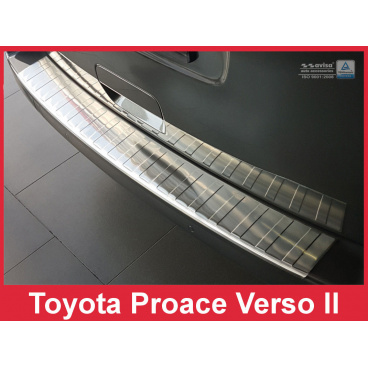 Edelstahlabdeckung - Schwellenschutz für die hintere Stoßstange Toyota Proace Verso II 2016+