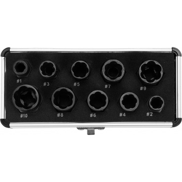 Set mit 10 Schraubenausdrehern Set mit 10 Schraubenausdrehern