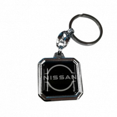 Schlüsselanhänger NISSAN quadratisch schwarz