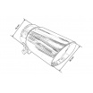 Endrohr 89mm Eingang 76mm Poliert