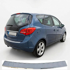 Poliert Edelstahl-Abdeckung der oberen Kante des hinteren Stoßfängers Opel Meriva 2010-17