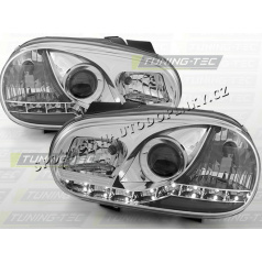 VW GOLF IV 1997-03 FRONT KLARES TAGESLICHT LED CHROM