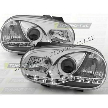 VW GOLF IV 1997-03 FRONT KLARES TAGESLICHT LED CHROM