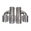Endrohr 89mmx2 Eingang 70mm Poliert Set