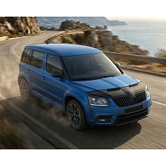 Schwarze Motorhaubenverkleidung für die Vorderseite Škoda Yeti